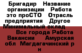 Бригадир › Название организации ­ Работа-это проСТО › Отрасль предприятия ­ Другое › Минимальный оклад ­ 35 700 - Все города Работа » Вакансии   . Амурская обл.,Магдагачинский р-н